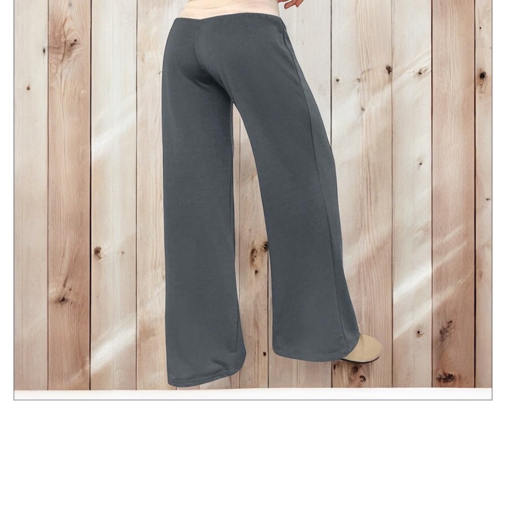 Gray Wide Leg High-Rise Pants​ - Picture 2 of 2